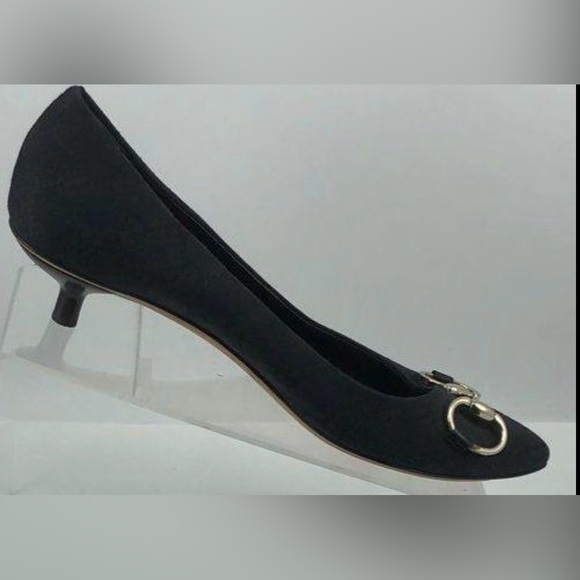 Gucci Black Kitten Heels with signature GG Sz 39 - Picture 4 of 12